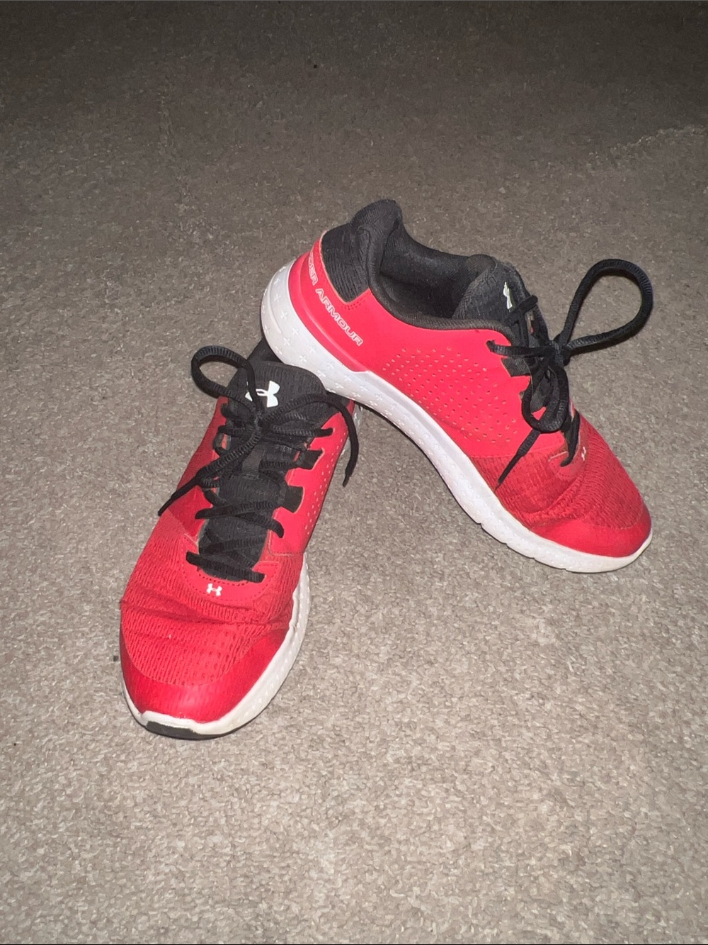 Under Armour Red and Black Athletic Trainers